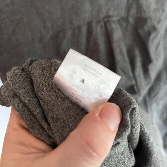 Frank and Oak Men’s Button Down Grey 100% Cotton Shirt Size M - Picture 8 of 9